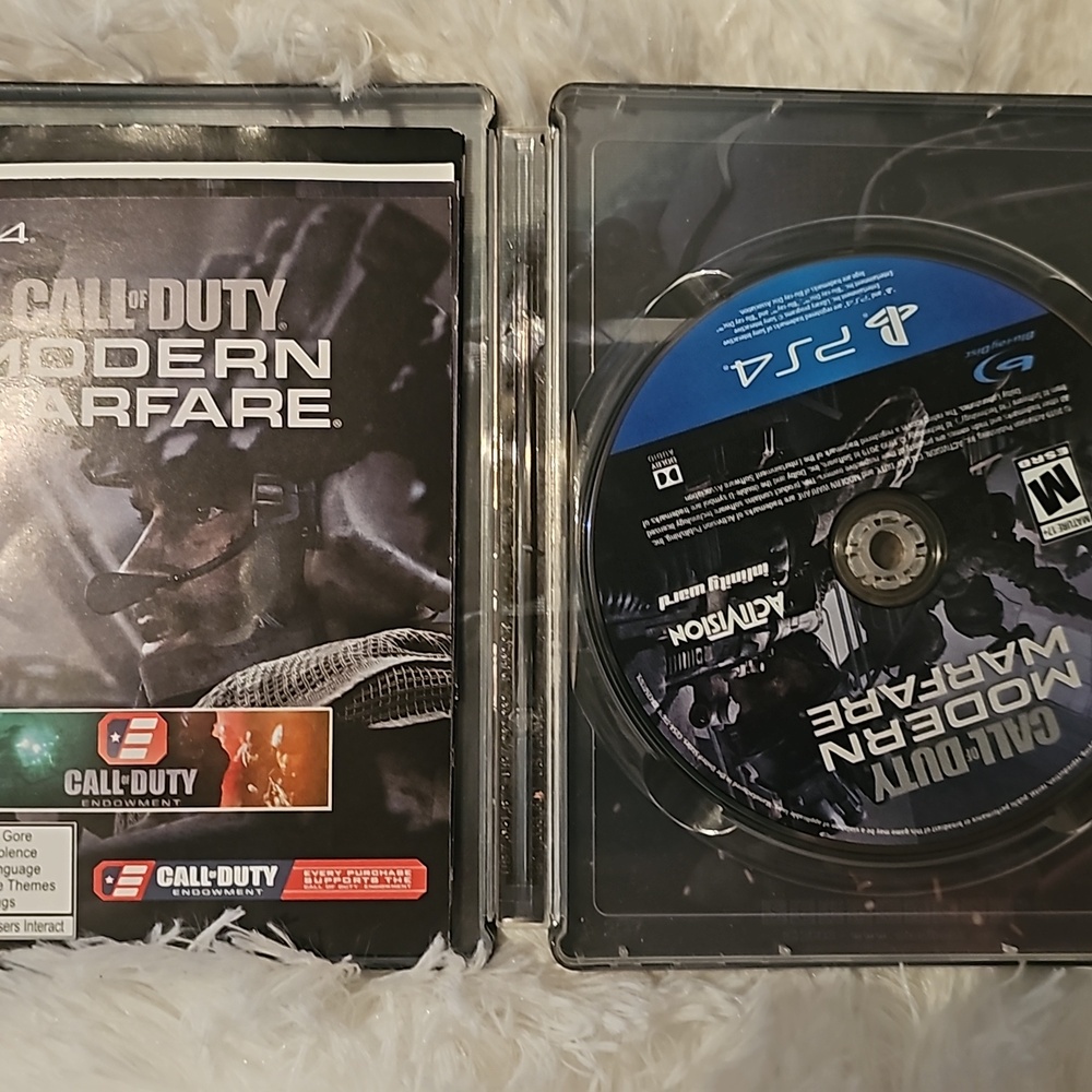 #MWF #COD STEEL ARTWORK CASE. SONY PLAYSTATION 4 CLEAN DISK.